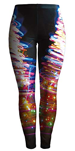 Alive Damen Fitness Yoga Sport Pants Digital Printed Stretch Knoechel Legging Strumpfhose Hose Einheitsgroesse 0