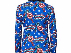 Captain America Anzug fuer Herren besteht aus Sakko Hose und Krawatte 46 0 0