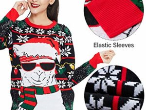 Idgreatim Herren Damen Weihnachtspullover Ugly Christmas Sweater Haessliche Weihnachten Pullover Jumper 3D Gedruckt Langarm Strickpullover 0 0