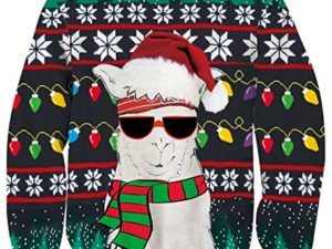 Idgreatim Herren Damen Weihnachtspullover Ugly Christmas Sweater Haessliche Weihnachten Pullover Jumper 3D Gedruckt Langarm Strickpullover 0