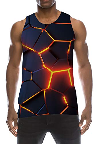 TUONROAD Tanktop Herren 3D Grafik Druck Tank Top Aermellos Sommer T Shirts Gym Fitness Laessig Tankshirt S XXL 0