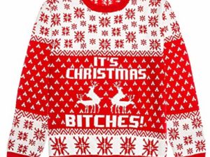 Ugly-Christmas-Sweater-Its-Christmas-Bitches-Weihnachtspulli-Sweater-0