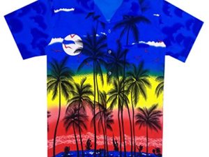 Virgin-Crafts-Hawaiihemd-fuer-Herren-Kurzarm-Big-Palm-Print-Laessige-Mode-Strandhemd-0