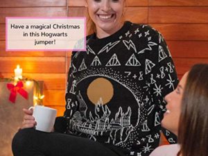 Harry Potter Hogwarts Damen Strickpullover Official Merchandise Weihnachten Jumper haesslichen Strickjacke Fair Isle Ideen Damenmode 0 2